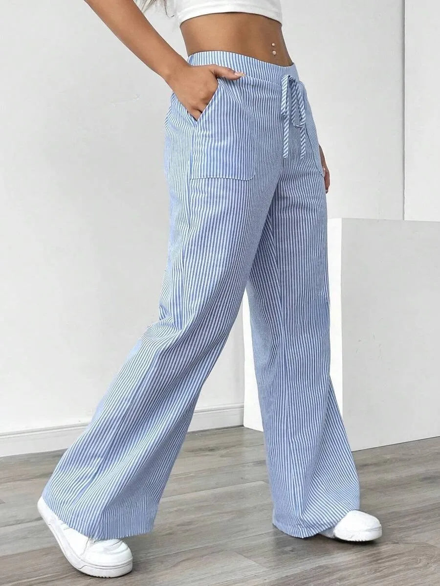 Women's casual striped trouser