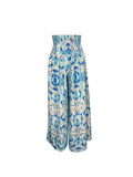 Women's High Waist Printed Wide-Leg Pants