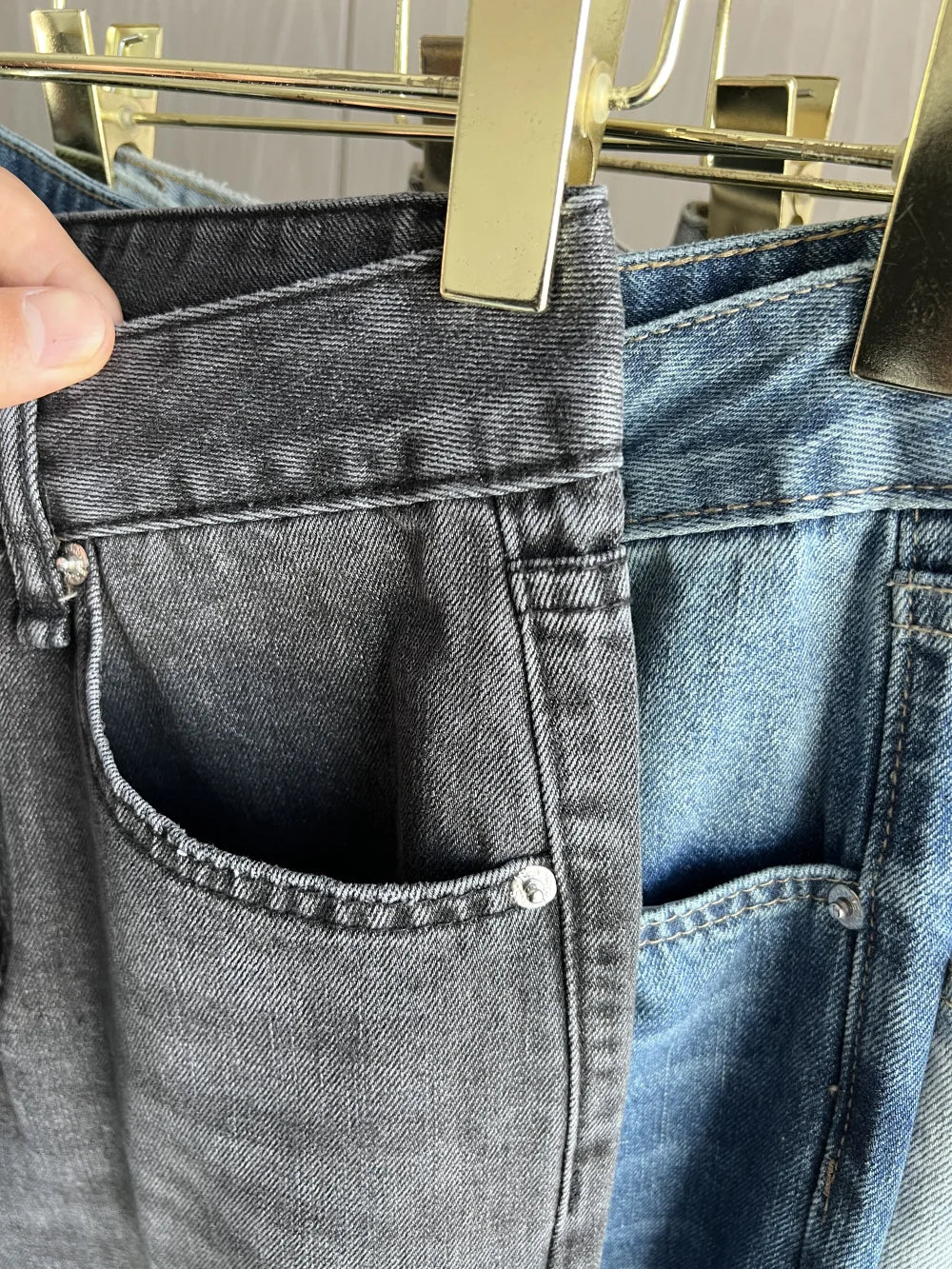 Women's straight heigh waist long jeans