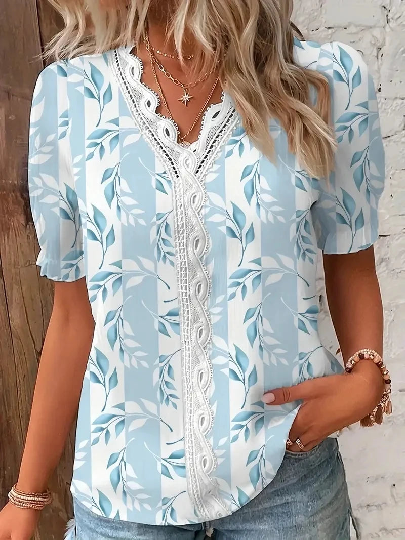Women's Summer V Neck Blouse