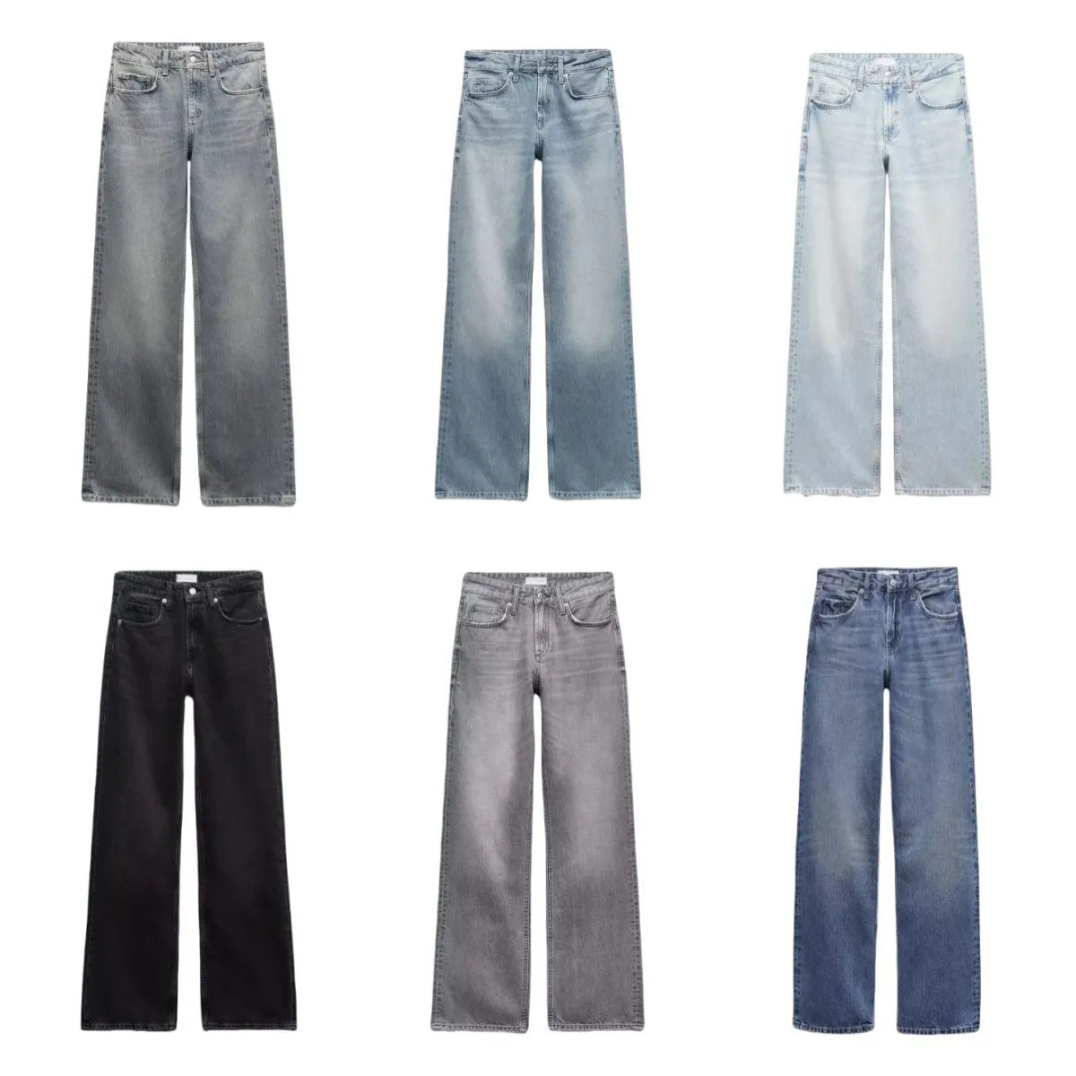 Women's straight heigh waist long jeans