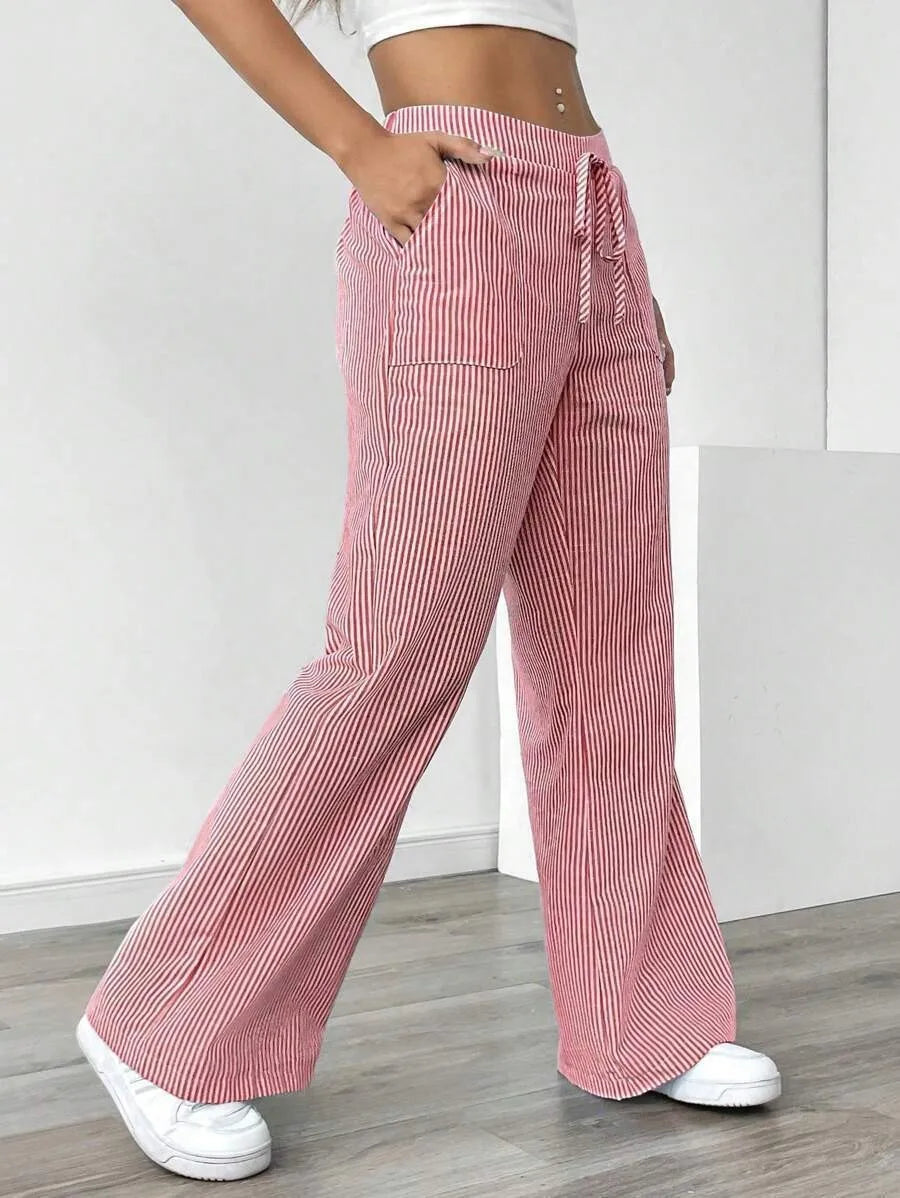 Women's casual striped trouser