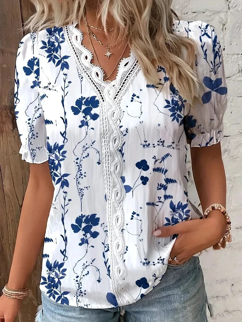 Women's Summer V Neck Blouse