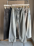 Women's straight heigh waist long jeans